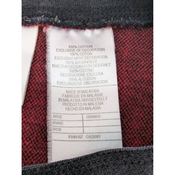The Disney Store Men Red and Black Plaid Long Sleeve 3 Button Shirt Size Large - Picture 11 of 11